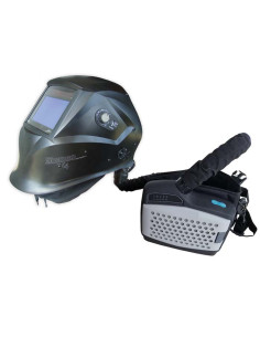 Przyłbica automatyczna V4 czarna z nawiewem (PAPR)