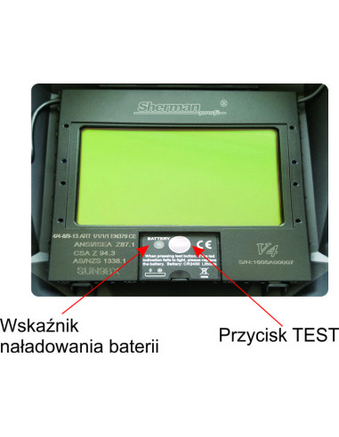 Przyłbica automatyczna Sherman V4 czarna